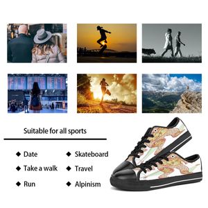 hommes femmes diy chaussures personnalisées basse toile de skateboard baskets triple noire personnalisation uv imprimer sport baskets kele239