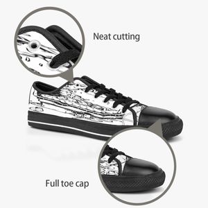 Hommes femmes bricolage chaussures personnalisées basses toile Skateboard baskets triple noir personnalisation UV impression baskets de sport kele273