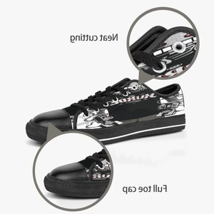 Hommes femmes bricolage chaussures personnalisées bas haut toile skateboard baskets triple noir personnalisation UV impression baskets de sport houzi 167-33