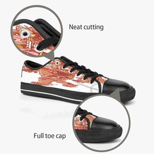 Men Dames Diy Custom Shoes Low Top Canvas Skateboard Sneakers Triple Black Customization UV Printing Sports Sneakers Kele223