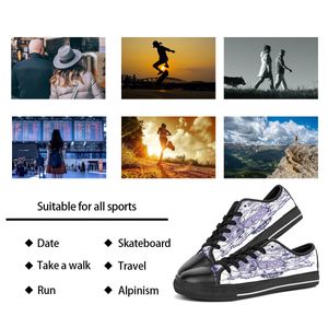 hommes femmes diy chaussures personnalisées basse toile de skateboard baskets triple noire personnalisation uv imprimer sport baskets kele299