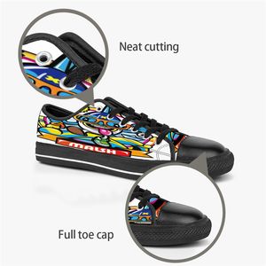 Hommes femmes bricolage chaussures personnalisées bas haut toile Skateboard baskets triple noir personnalisation UV impression baskets de sport kele348
