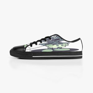 Men dames diy aangepaste schoenen lage top canvas skateboard sneakers drievoudige zwarte aanpassing UV printen sport sneakers dongwu 3156-21