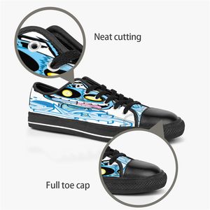Hommes femmes bricolage chaussures personnalisées bas haut toile Skateboard baskets triple noir personnalisation UV impression baskets de sport kele343