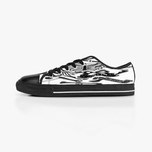 Men Women Diy Custom Shoes Low Top Canvas Skateboard Sneakers Triple Black Customization UV Printing Sports Sneakers Dongwu 3156-30