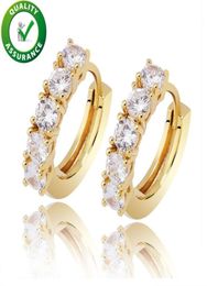 Men Women oorbellen Hoop Huggie Luxe Designer Sieraden Hip Hop Gold Silver Mode Oordingen Iced Diamond Earring Orecchini Firm1402249