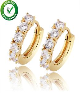 Men Women oorbellen Hoop Huggie Luxe Designer Sieraden Hip Hop Gold Silver Mode Oordingen Iced Diamond Earring Orecchini Firm9296557