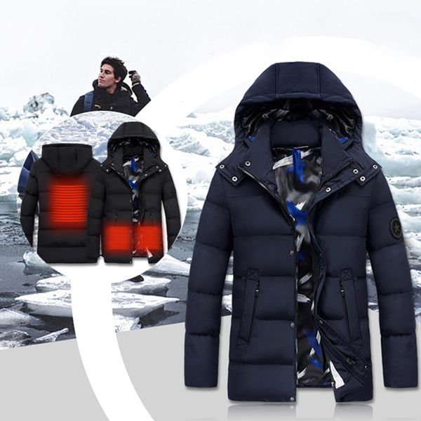 Hommes femmes électrique veste chauffante Smart USB thermique tissu chaud plume mode chauffage gilet offre spéciale grande taille manteau d'hiver