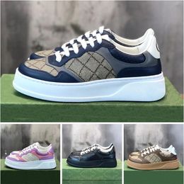 Heren Dames Reliëf Sneaker Designer Fashion Casual G witte schoenen Chunky B Sneaker Luxe mesh lederen platform met WEB sneakers Maat 35-45