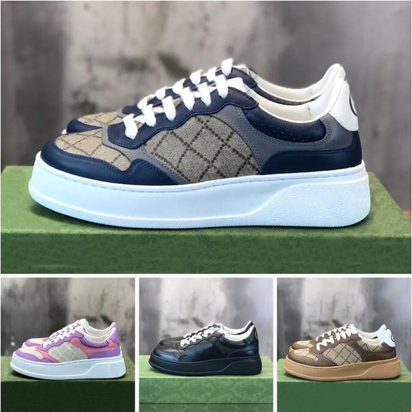 Hommes Femmes Embossed Sneaker Designer Mode Casual G Chaussures blanches Chunky B Sneaker Plate-forme en cuir de luxe avec baskets WEB Taille 35-45