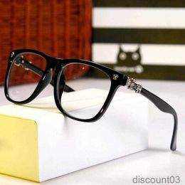 Hommes femmes mode lunettes sur cadre nom marque Designer plaine lunettes optique-lunetterie myopie H399