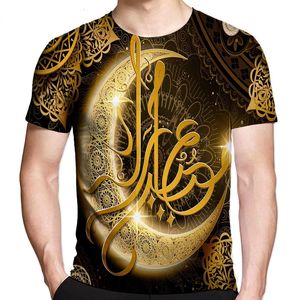 Hommes femmes mode art musulman imprimé 3d gothique d'été respirant vintage t-shirt à manches courtes à manches drôles t-shirts