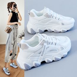 Chaussures de mode pour hommes et femmes, couleur blanc gris noir, baskets de sport à plateforme, taille 35-40 shio 0002