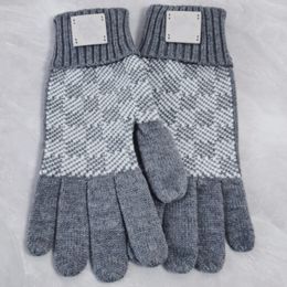 Hommes Femmes Gant L Designer Doigt Cachemire Gants D'hiver Chaud Handschuh Mode Guantes Marque Gants
