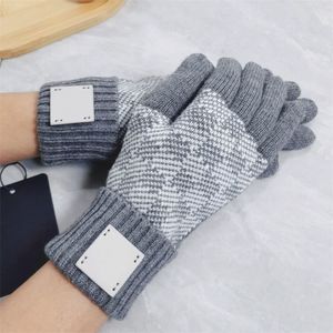 Hombres Glove L Diseñador Finger Neo Petit Damier Cashmere Winter Warm Handschuh Fashion Guantes Guantes de marca