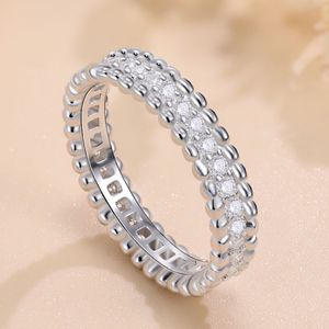 Men Women GRA gecertificeerd Moissanite Ring 925 Sterling Silver Compated 18K White Gold Unisex Hip Hop Rings Christmas Prom Wedding Sieraden Maat 5-11