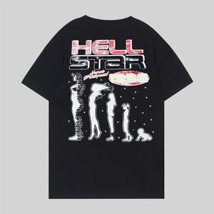 Hommes Femmes Hellstar T-shirt Designer T-shirts T-shirt graphique Vêtements d'extérieur Hipster Tissu lavé Street Graffiti Lettrage Feuille Imprimer Vintage Coupe ample