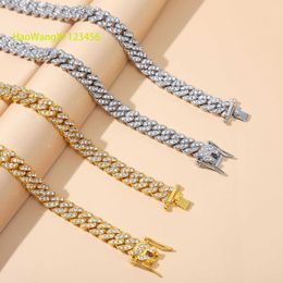 Hommes femmes Hip hop glacé Bling chaîne collier de haute qualité 13mm largeur Miami chaîne cubaine HipHop colliers bijoux de mode