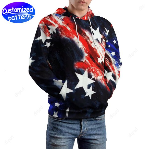 Designer Hommes Sweats à capuche Sweatshirts The Old Glory Custom à motifs Lâches doubles casquettes toutes imprimées comme sweats à capuche en gros à capuche Vêtements pour hommes Vêtements grande taille s-6xl