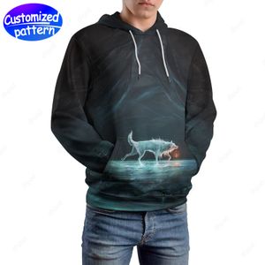 designer heren hoodies sweatshirts wolf hiphop rock op maat gemaakte losse petten allemaal gedrukt als hoodies groothandel hoodie herenkleding kleding groot formaat s-5xl