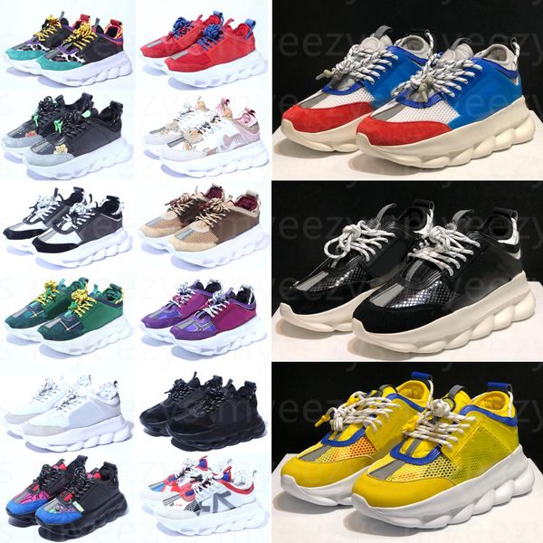 Hommes femmes Casual Chaussures Italie hauteur réfléchissante réaction en chaîne baskets fluo léopard floral triple noir blanc multicolore daim rouge jaune Baskets 36-45 56Im #