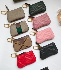 Hommes femmes portefeuilles clés de créateur de mode porte-sac à main porte-carte portefeuille portefeuille authentique sac à glissière en cuir accessoires 8 Color8002185