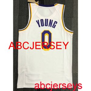 Men Women Kids 2 Styles 2022 New Jersey 0# Nick Young Retro White 75th Basketball Jersey Borduurwerk Nieuwe basketbaltruien XS-5XL 6XL