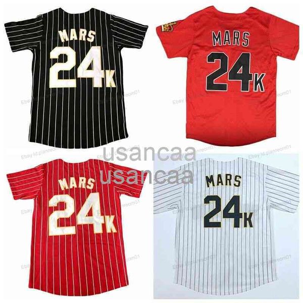 Hommes Femmes enfants Bruno Mars # 24K Hooligans Baseball Jersey hommes Chemise Cousue 4 Couleurs Professionnel Maillots Personnalisés XS-5XL 6XL