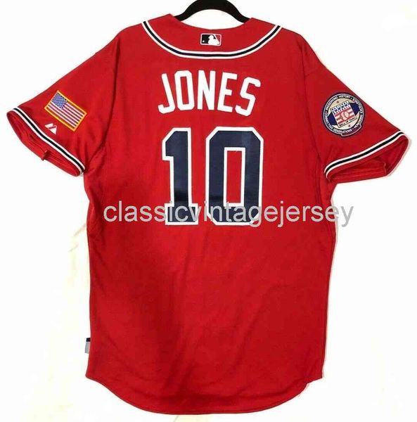 Hommes Femmes enfants CHIPPER JONES COOL BASE JERSEY Broderie New Baseball Jerseys XS-6XL