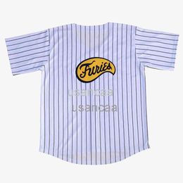 Hommes Femmes enfants Furies Stripes Blanc Baseball Jersey Professionnel Maillots Personnalisés XS-5XL 6XL