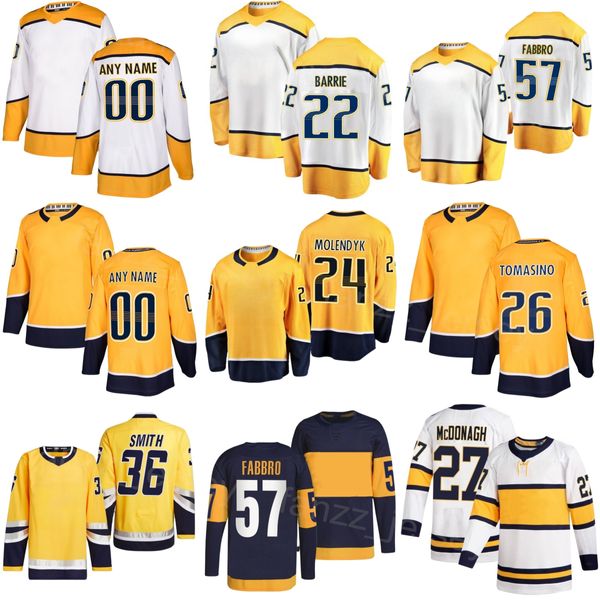 Hommes Femmes Enfants Hockey 3 Jeremy Lauzon Jersey 22 Tyson Barrie 57 Dante Fabbro 24 Tanner Molendyk Mathew Wood 27 Ryan McDonagh 26 Philip Tomasino Smith Classique d'hiver