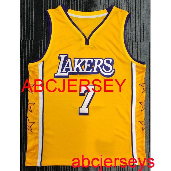 Hombres Mujeres niños No.7 ANTHONY amarillo con cuello en V y otros estilos camiseta de baloncesto Bordado Nuevas camisetas de baloncesto XS-5XL 6XL