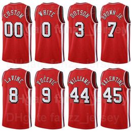 Hommes Femmes Enfants Sérigraphie Brian Scalabrine Jersey 24 Basketball Steve Kerr 25 Toni Kukoc 7 Tony Snell 20 John Paxson 5 DeMar DeRozan 10