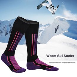Mannen Vrouwen kinderen thermische sokken ademende skigessen kniehoge warme sokken voor ski-wandelen snowboarden
