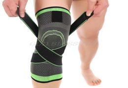 Hombres Mujeres de apoyo de rodilla Mangas de compresión Artitis Artritis Alivio Correr Fitness Wrap elástica Modas de rodilla con correa1173008