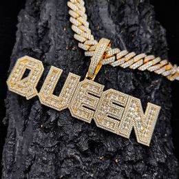 Men Women Letter Pendant Gold Silver Colors Baguatte Diy Custom Name Letters Hang ketting sieraden met 3 mm 24inch touwketen
