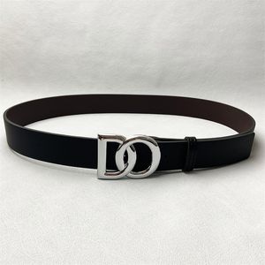 Men Women Letters Belt Designer Simple 3,8 cm breedte Casual Black Belts met drie kleuren riemgesp Koper multidimensionale ceintures