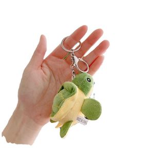 Hommes femmes petite tortue douce en peluche poupée porte-clés mignon dessin animé tortue sac pendentif enfants jouets voiture porte-clés