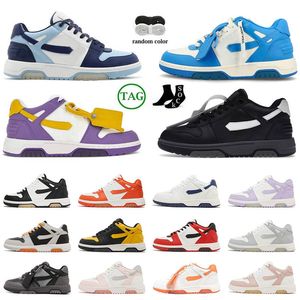 Hommes Femmes Low Tops OOO Cuir Casual Chaussures Out Off Office Baskets Classique Noir Blanc Rose Vert Lilas Unc Violet Orange Designer Baskets Pour La Marche 36-45