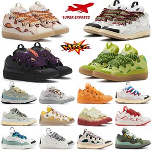 Hommes femmes Luxury Casual Chores Cuir Curb Sneakers Designer Robe Chaussures de course Extraordinary Casual Sneaker Calfskin Nappa Platform Mens Sports Trainers