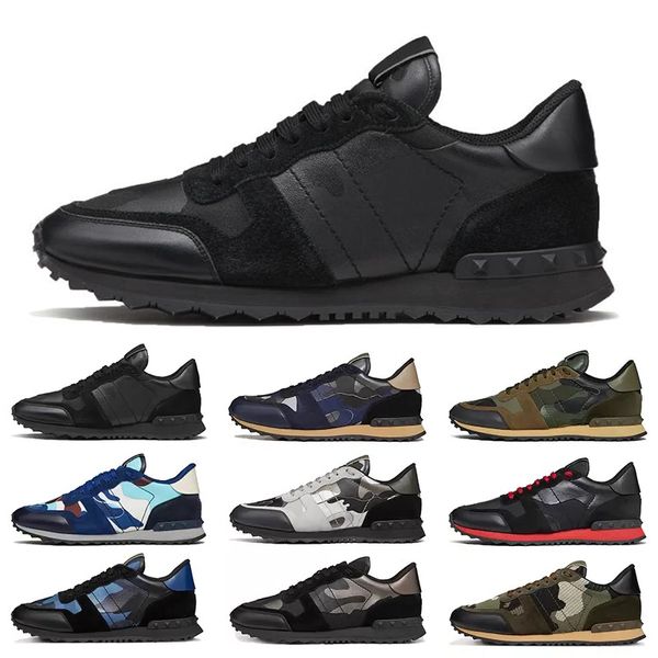 Hommes femmes de luxe Designer Running Dress Shoes sneaker en camouflage Mesh tissu en caoutchouc étalon triple noir blanc beige mens entraîneurs de sport sneakers chaussures