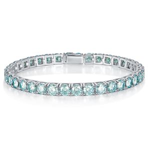 Mannen Vrouwen Moissanite Diamanten Armband 925 Zilver 4mm 5mm 16-21cm VVS Groen Blauw Moissanite Tennis armbanden Kettingen voor Vriend voor Feest Bruiloft Leuk Cadeau