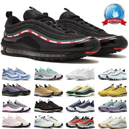 Hombres Mujeres Zapatillas para correr al aire libre Triple Blanco Negro Plata Bullet 97s Sean Wotherspoon Jesús Red Leopard Bred Sail Pink South Have A Nice Day Entrenador para hombre