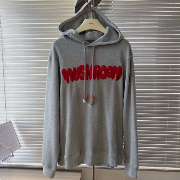 Hommes Femmes Sweats à capuche surdimensionnés LOE Lettre rouge Brodé Tops à manches longues Coton Designer Sweatshirts