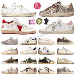 Designer Lage Sterren Gouden Schoenen Sneakers Dames OG Pailletten Italië Klassiek Zwart Wit Rood Zilver Roze Glitter Do-oude Vuile Mannen Platform Bodems Casual Grote Maat 12