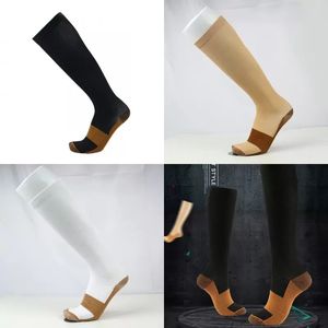 Nieuwe koperinfundeerde compressie sokken S-XXL groothandel vrouwen 20-30mmHg afgestudeerd mannen vrouwen patchwork lang