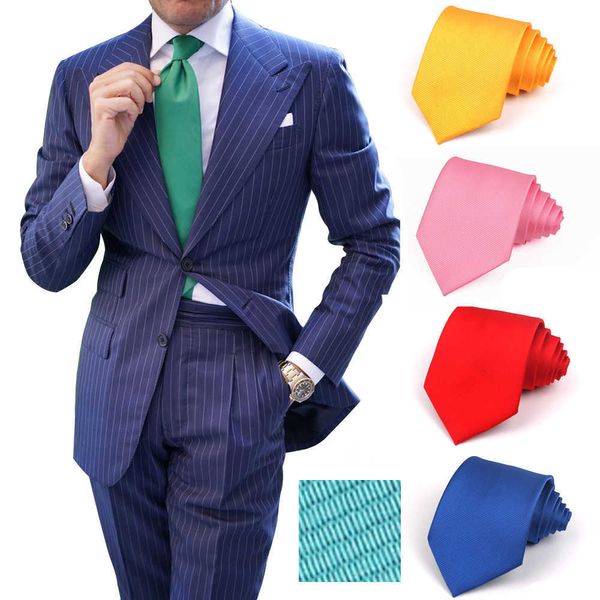 Hommes femmes Polyester Classic Neckties 8cm Largeur Tie Skinny Skinny Solid Candy Colorfor for Wedding Party