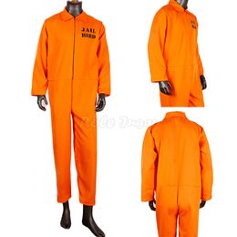 Mannen Vrouwen Gevangene Jumpsuit Cosplay Kostuums Halloween Party Gevangenis Gevangenis Crimineel Unisex Oranje Romper Rollenspel