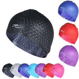 Hommes femmes professionnel Silicone bonnet de natation adultes piscine étanche protéger oreilles cheveux longs casquettes chapeau de plongée Natacion Badmuts YQ240119