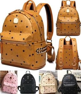 punk rivet backpack school bag high quality designer backpacks shoulder bag bookbag Leather Handbags